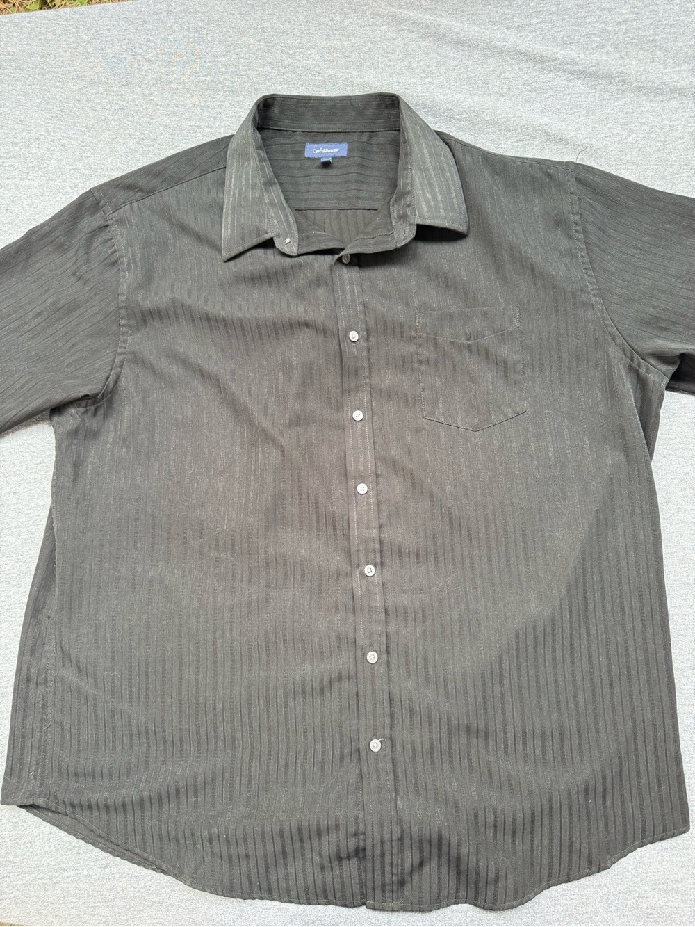 Croft & Barrow Men’s Black Textured Short Sleeve Button-Down Shirt | Size XXL